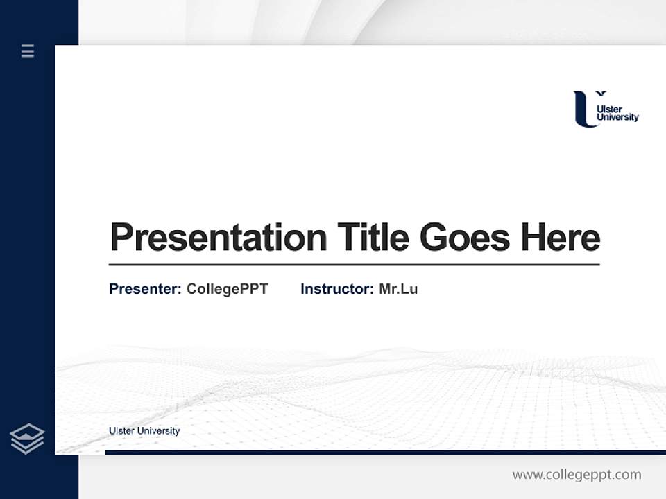 Ulster University Thesis Proposal/Graduation Defense PPT Template4:3 ratio PPT effect preview image5