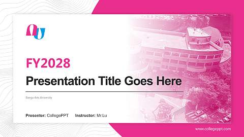 Daegu Arts University Academic Presentation/Research Findings Report PPT Template