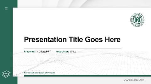 Korea National Sport University Thesis Proposal/Graduation Defense PPT Template