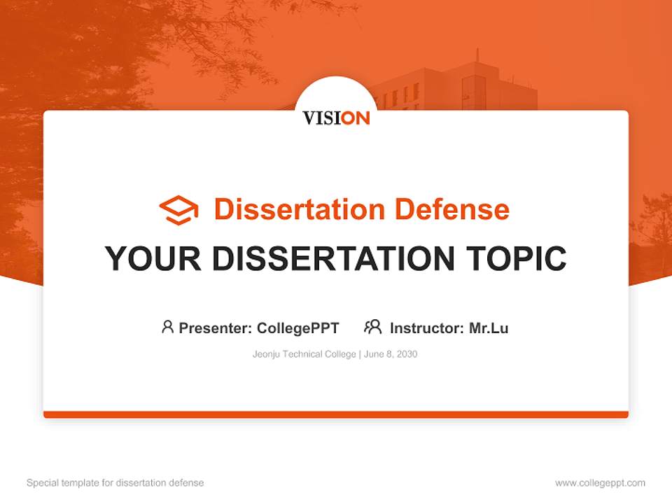 Jeonju Technical College Graduation Thesis Defense PPT Template4:3 ratio PPT effect preview image7