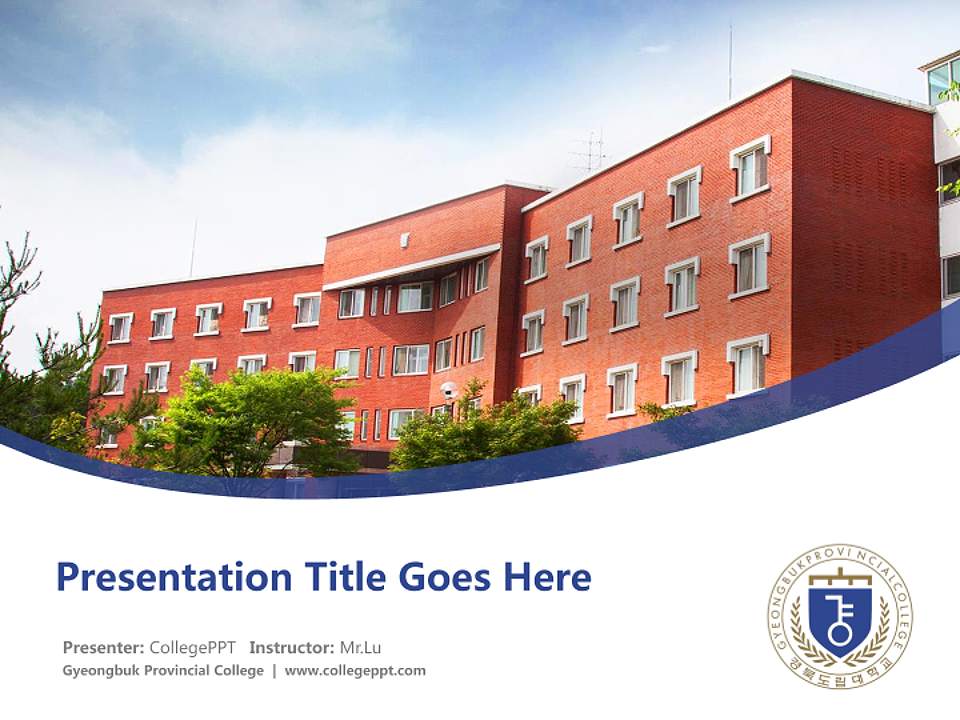 Gyeongbuk Provincial College Course/Courseware Creation PPT Template4:3 ratio PPT effect preview image5