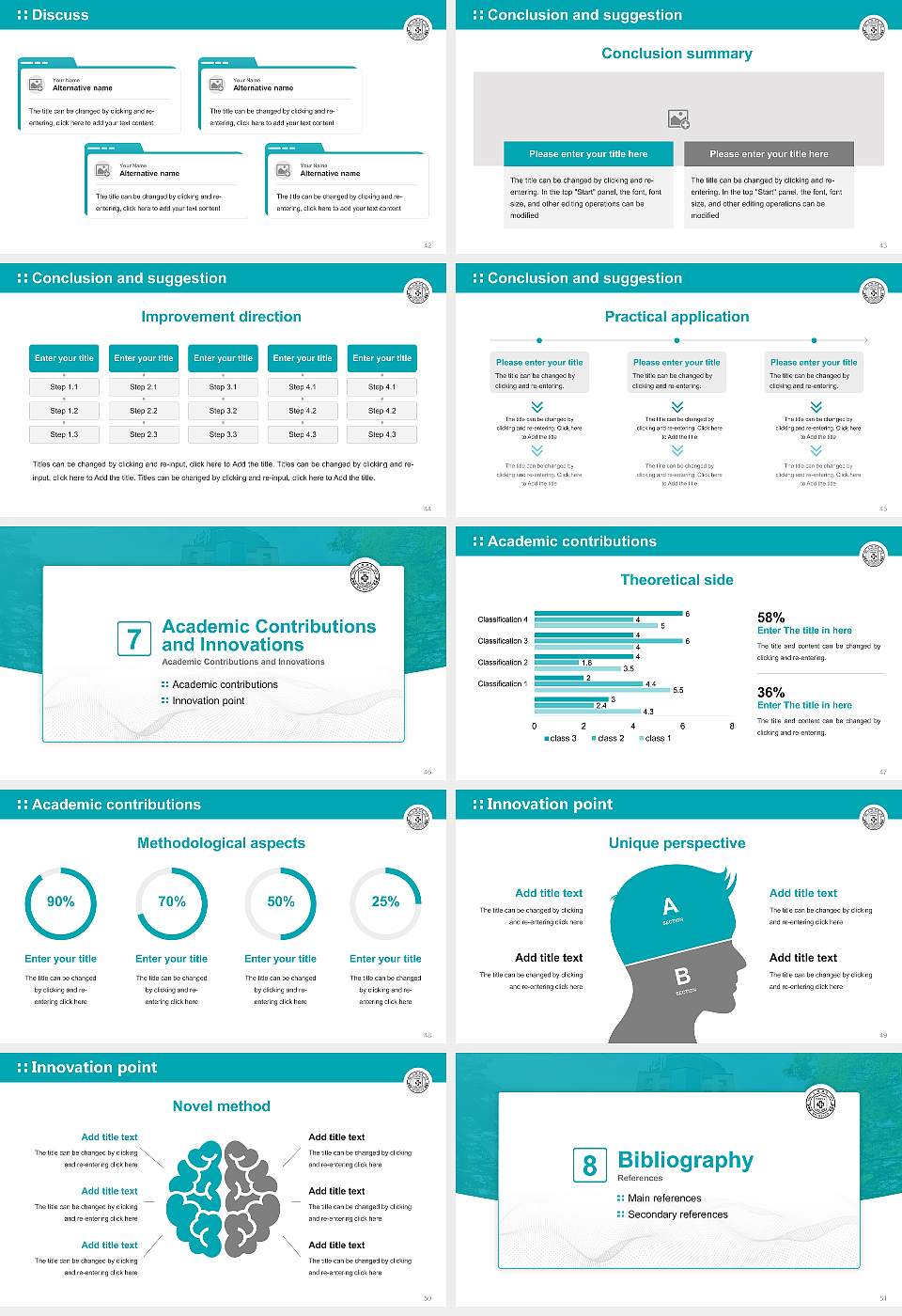 Inje University Graduation Thesis Defense PPT Template16:9 ratio PPT effect preview image6