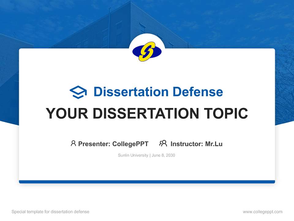 Sunlin University Graduation Thesis Defense PPT Template4:3 ratio PPT effect preview image7