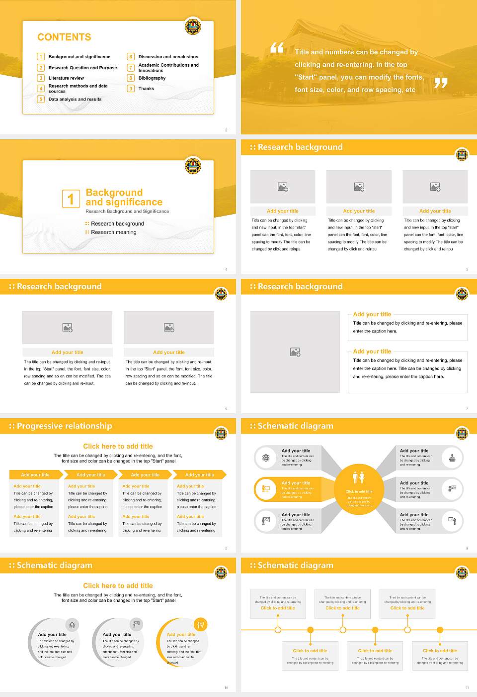 Joong-ang Sangha University Graduation Thesis Defense PPT Template16:9 ratio PPT effect preview image2