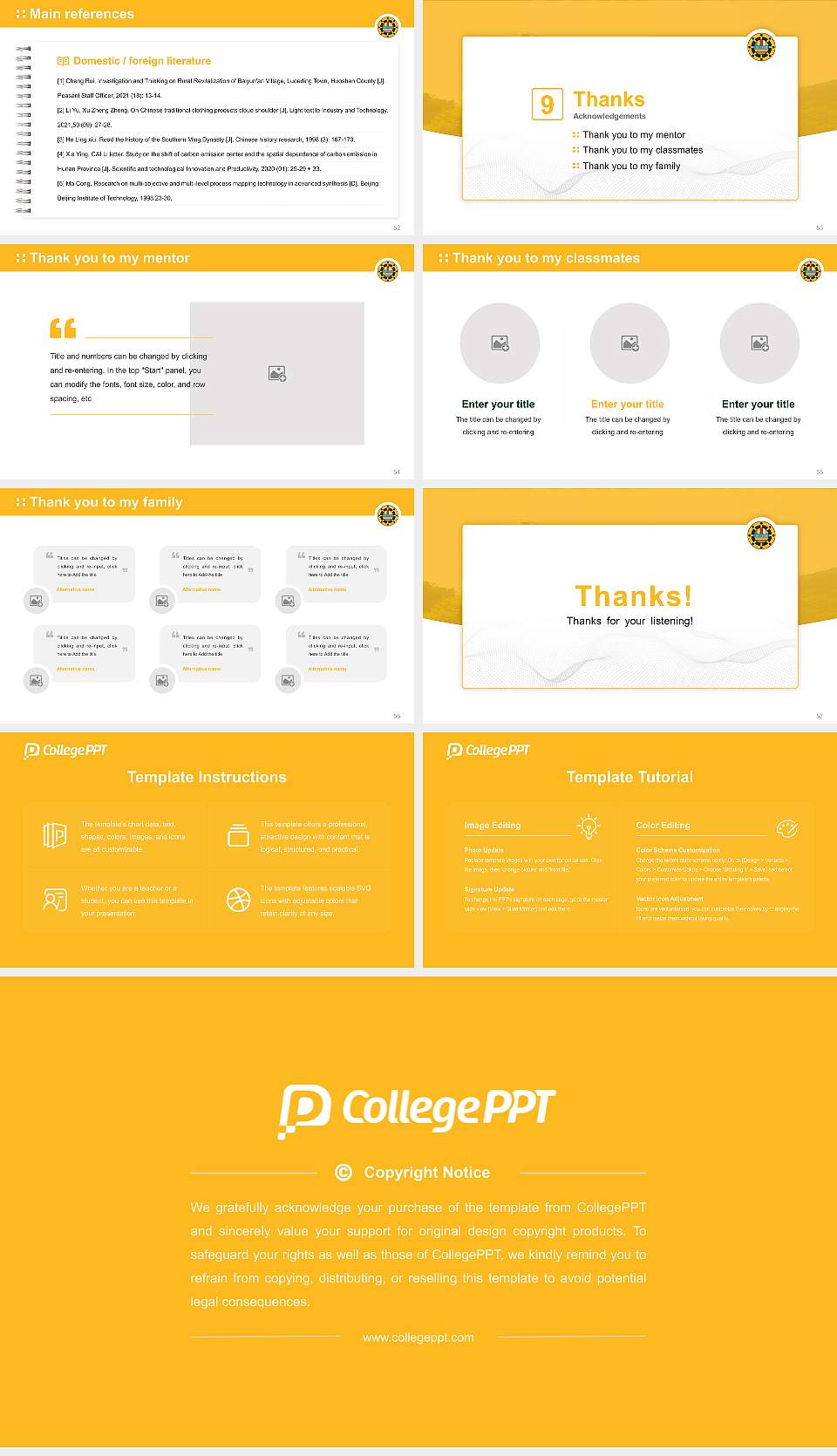 Joong-ang Sangha University Graduation Thesis Defense PPT Template16:9 ratio PPT effect preview image7