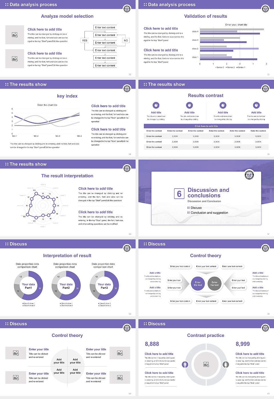 Hanshin University Graduation Thesis Defense PPT Template16:9 ratio PPT effect preview image5