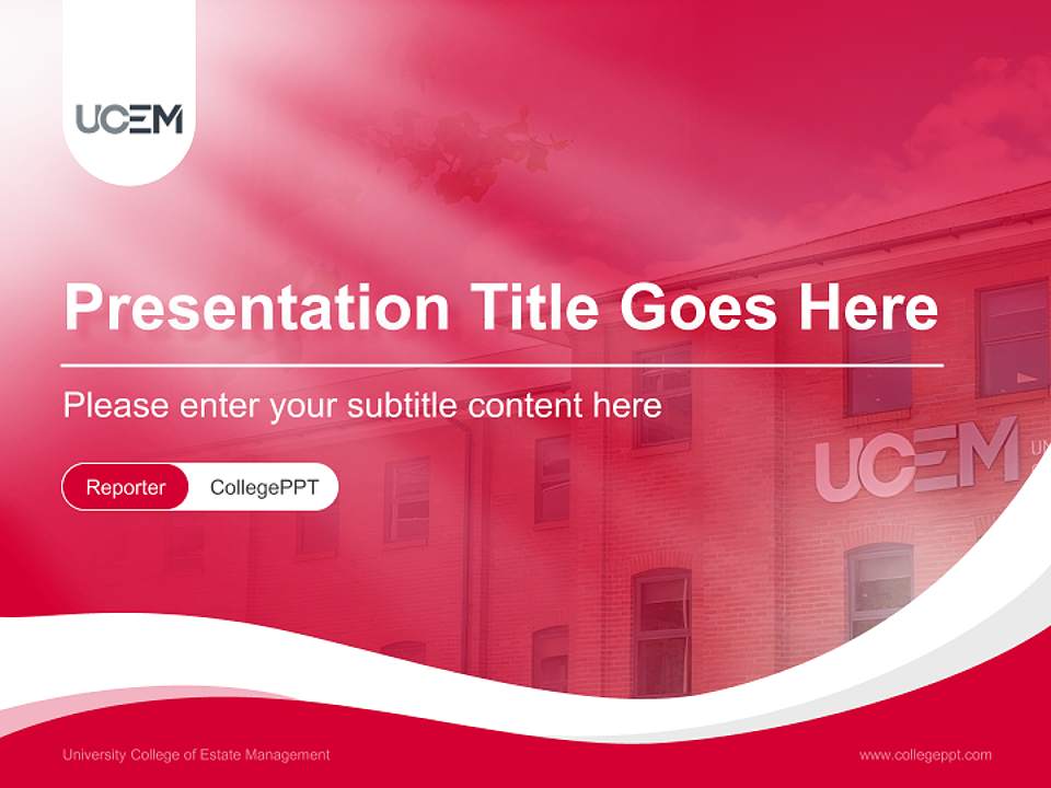 University College of Estate Management Lecture Sharing and Networking Event PPT Template4:3 ratio PPT effect preview image4