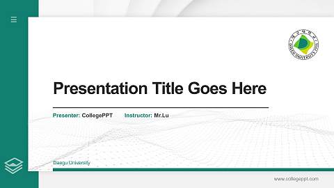 Daegu University Thesis Proposal/Graduation Defense PPT Template