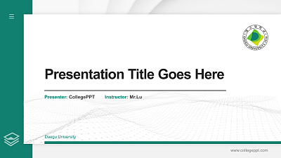 Daegu University Thesis Proposal/Graduation Defense PPT Template