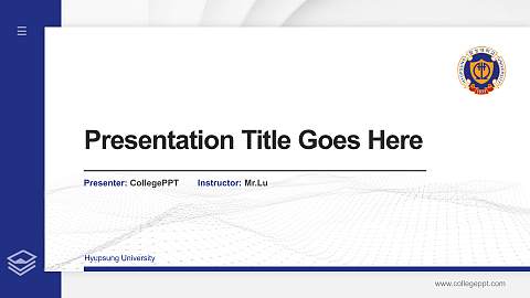 Hyupsung University Thesis Proposal/Graduation Defense PPT Template