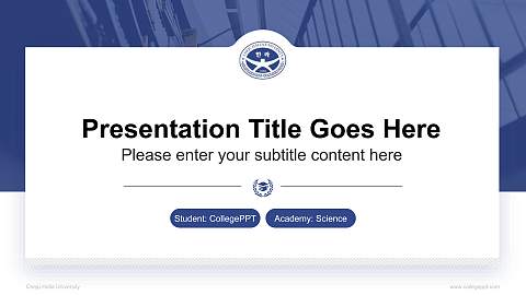 Cheju Halla University National Scholarship Defense PPT Template