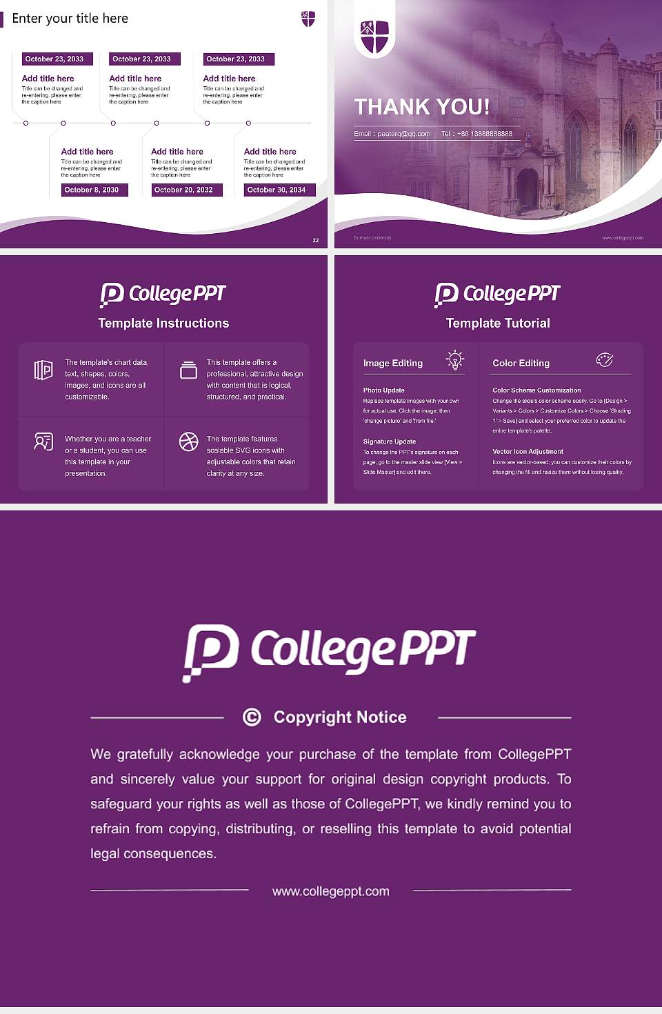 Durham University Lecture Sharing and Networking Event PPT Template4:3 ratio PPT effect preview image4