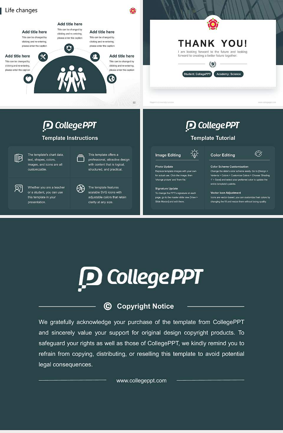 Regent’s University London National Scholarship Defense PPT Template4:3 ratio PPT effect preview image4
