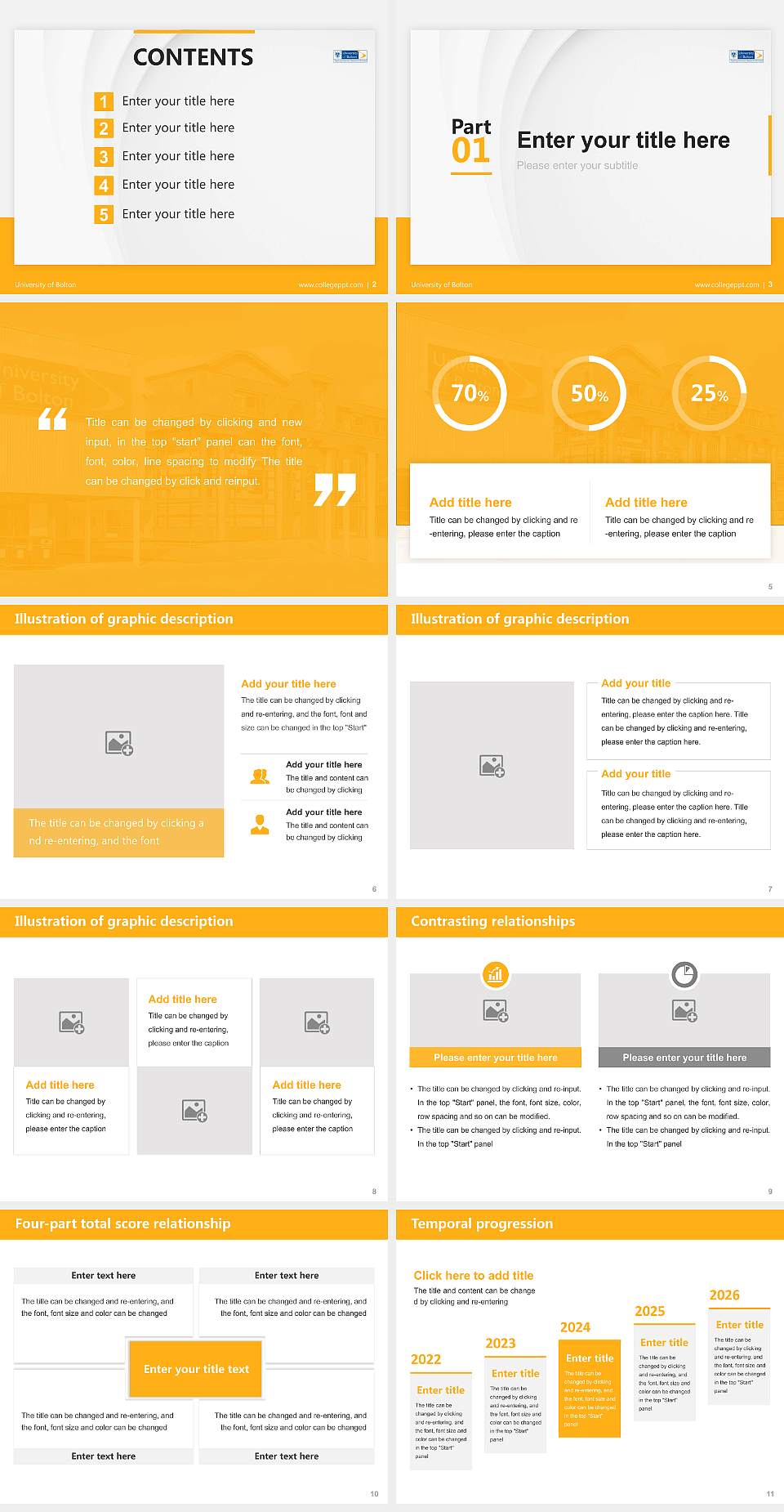 University of Bolton Thesis Proposal/Graduation Defense PPT Template4:3 ratio PPT effect preview image2