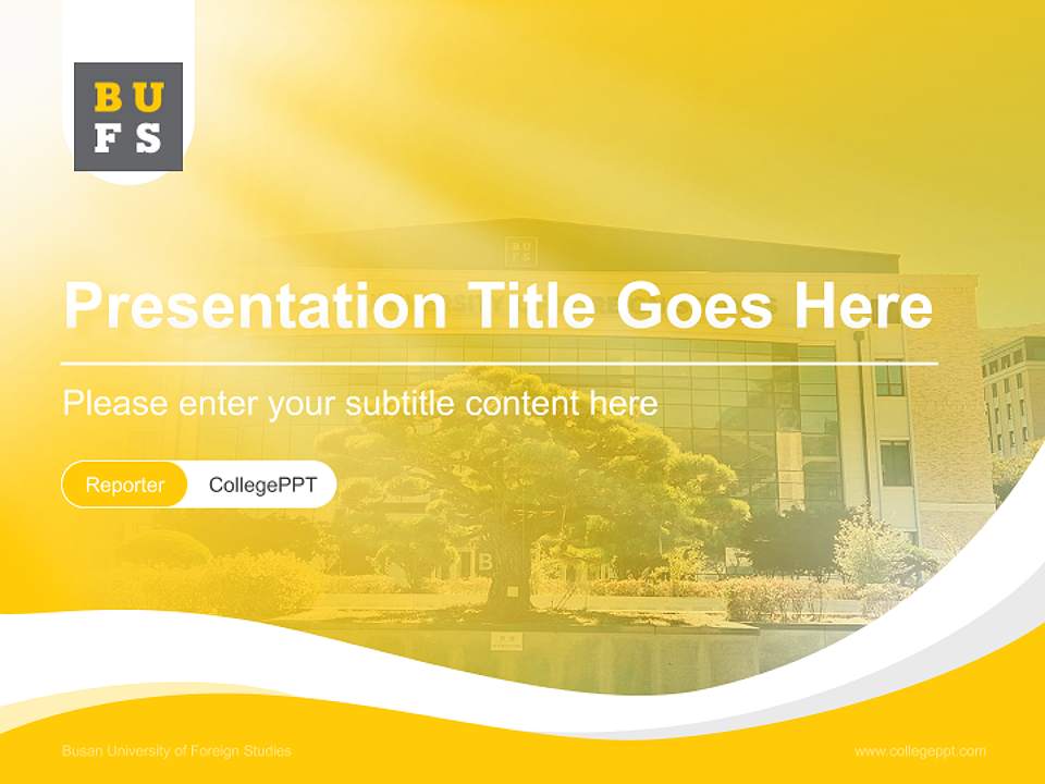 Busan University of Foreign Studies Lecture Sharing and Networking Event PPT Template4:3 ratio PPT effect preview image4