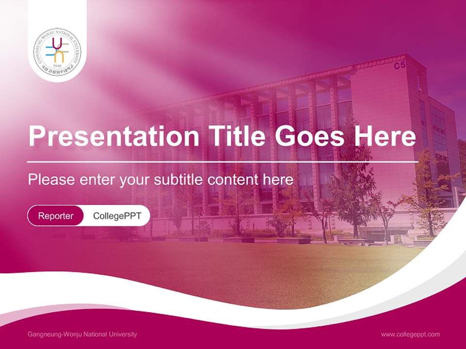 Gangneung-Wonju National University Lecture Sharing and Networking Event PPT Template4:3 ratio PPT effect preview image4