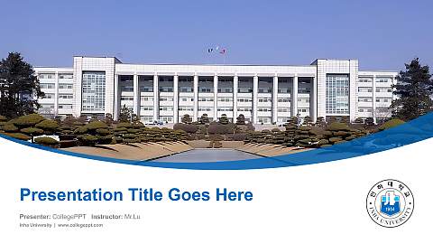 Inha University Course/Courseware Creation PPT Template