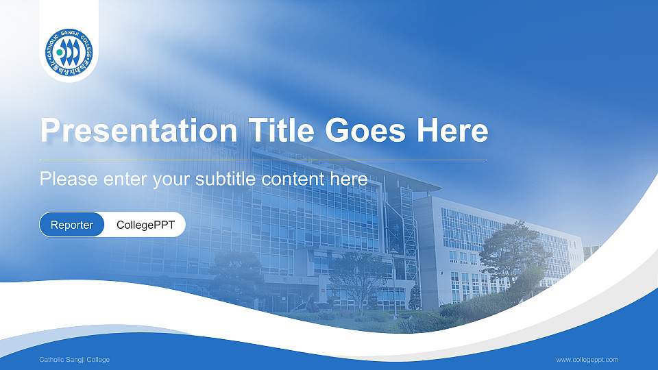 Catholic Sangji College Lecture Sharing and Networking Event PPT Template16:9 ratio PPT effect preview image