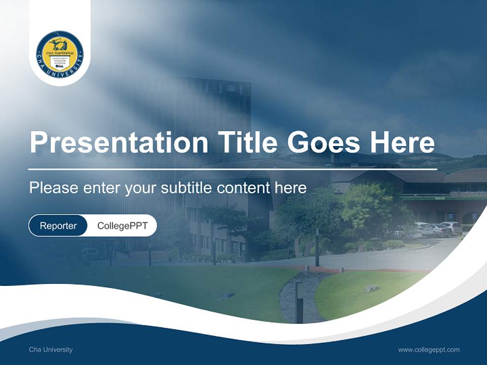 Cha University Lecture Sharing and Networking Event PPT Template4:3 ratio PPT effect preview image4