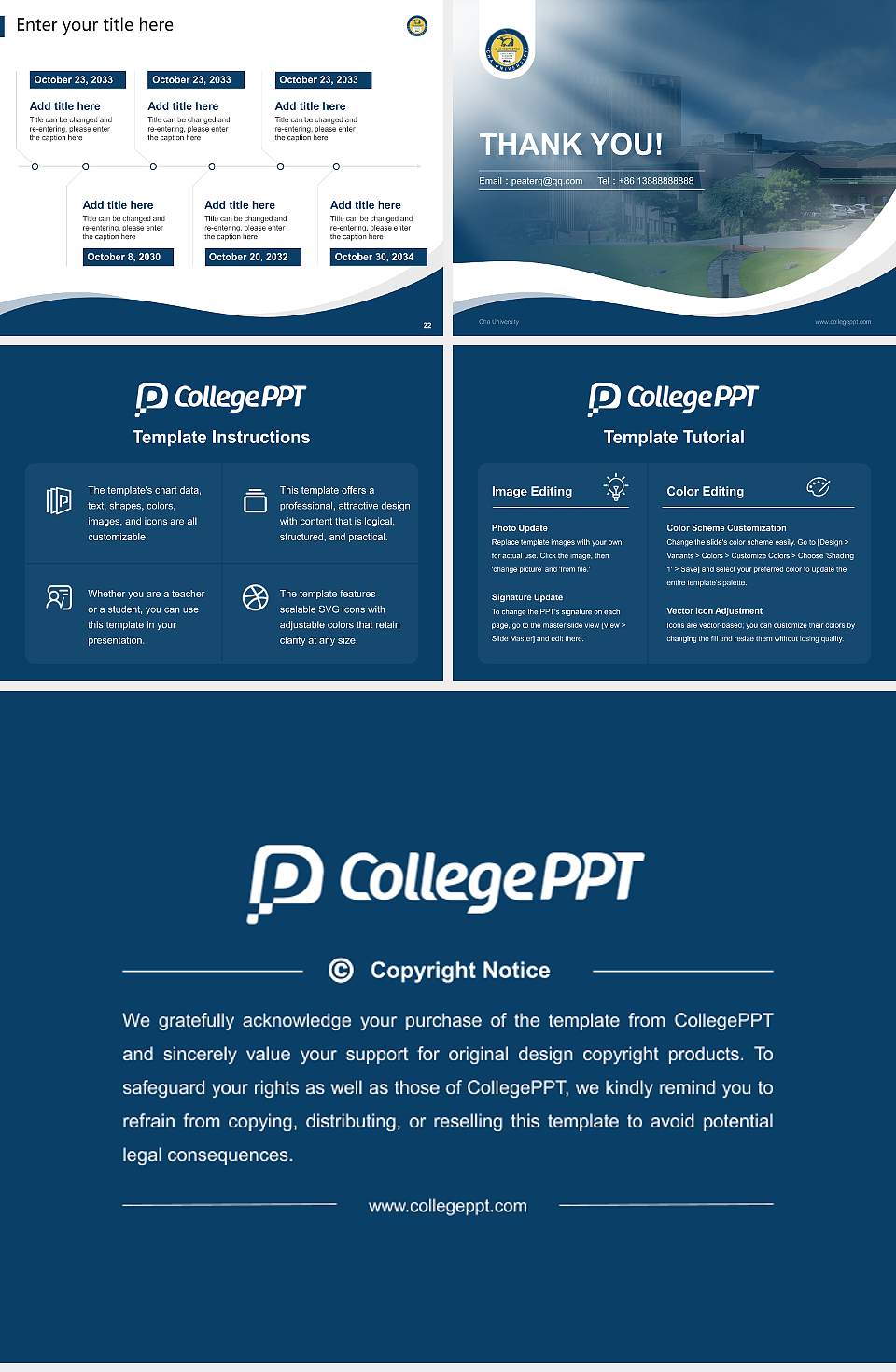 Cha University Lecture Sharing and Networking Event PPT Template4:3 ratio PPT effect preview image4