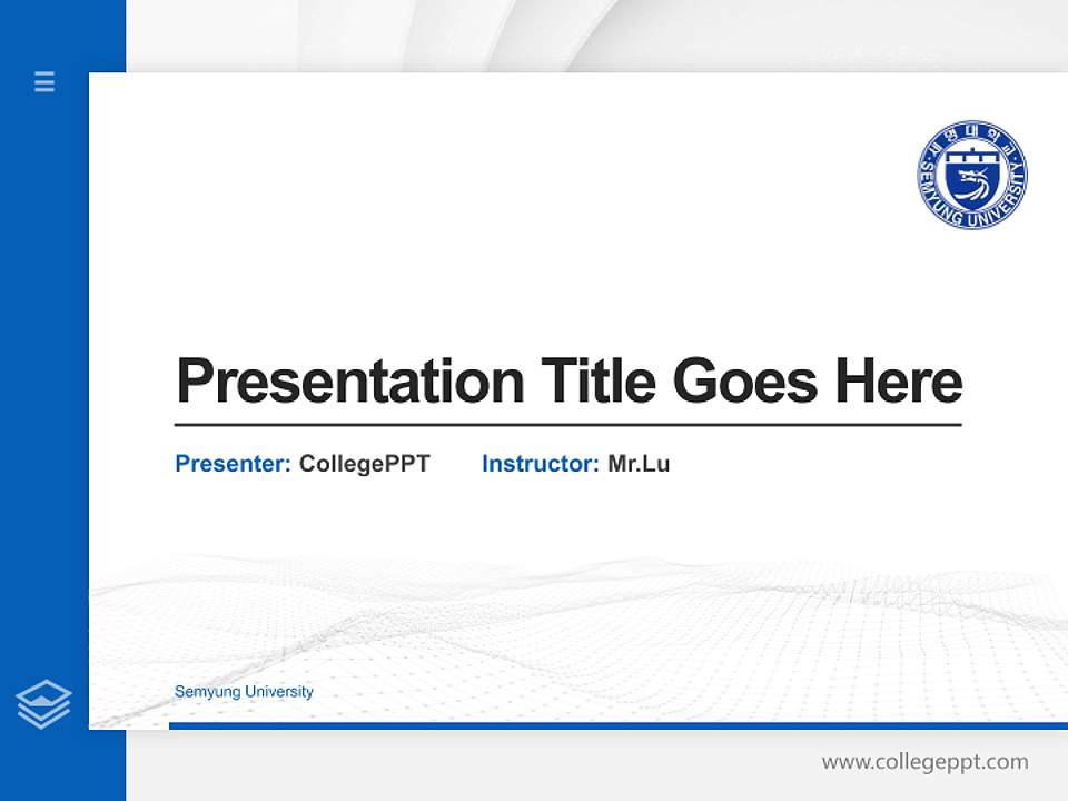 Semyung University Thesis Proposal/Graduation Defense PPT Template4:3 ratio PPT effect preview image5