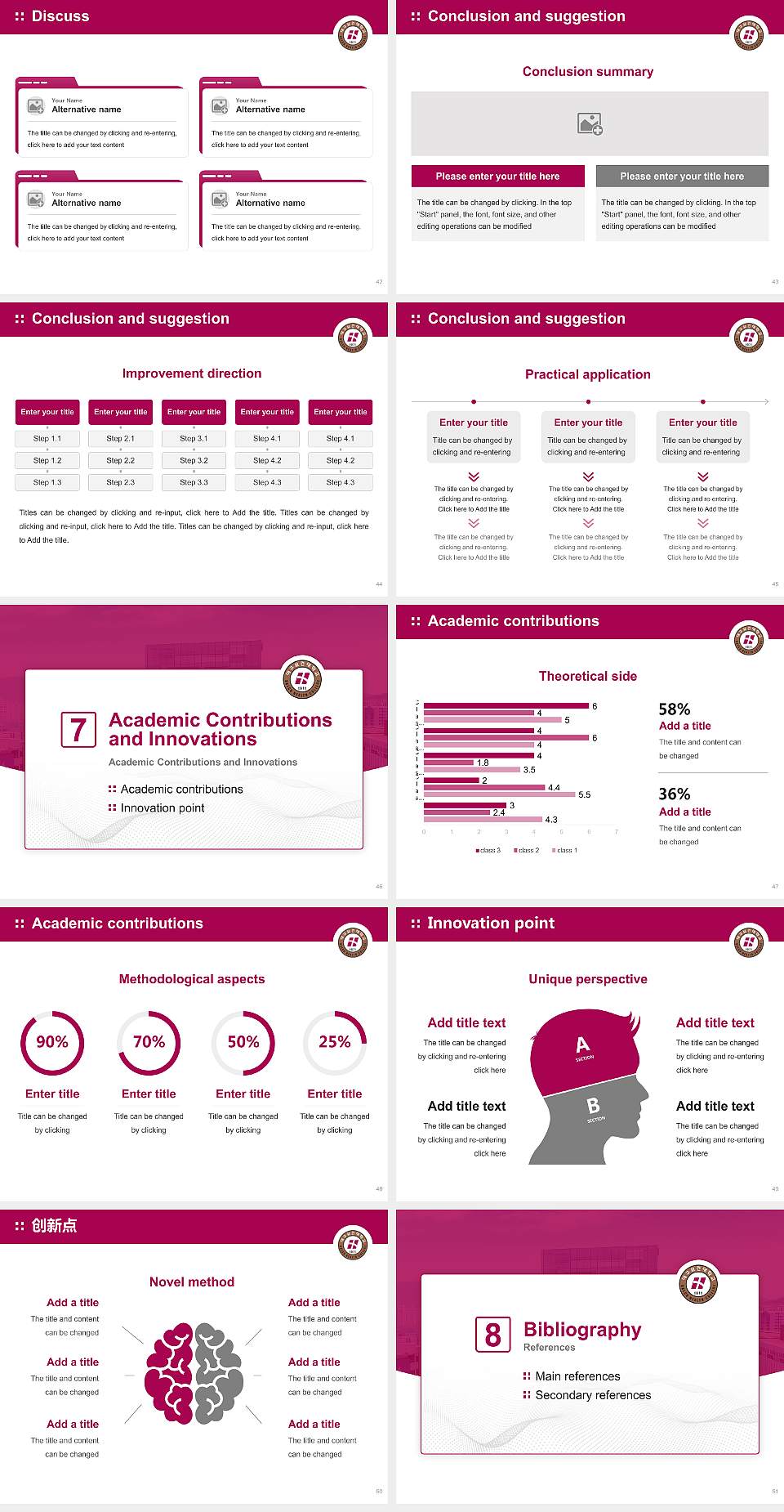 Daegu Health College Graduation Thesis Defense PPT Template4:3 ratio PPT effect preview image6
