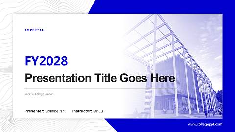 Imperial College London Academic Presentation/Research Findings Report PPT Template