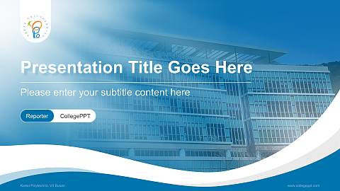 Korea Polytechnic VII Busan Lecture Sharing and Networking Event PPT Template