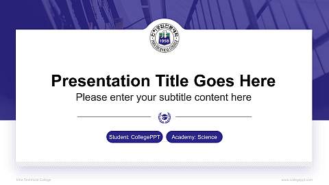 Inha Technical College National Scholarship Defense PPT Template