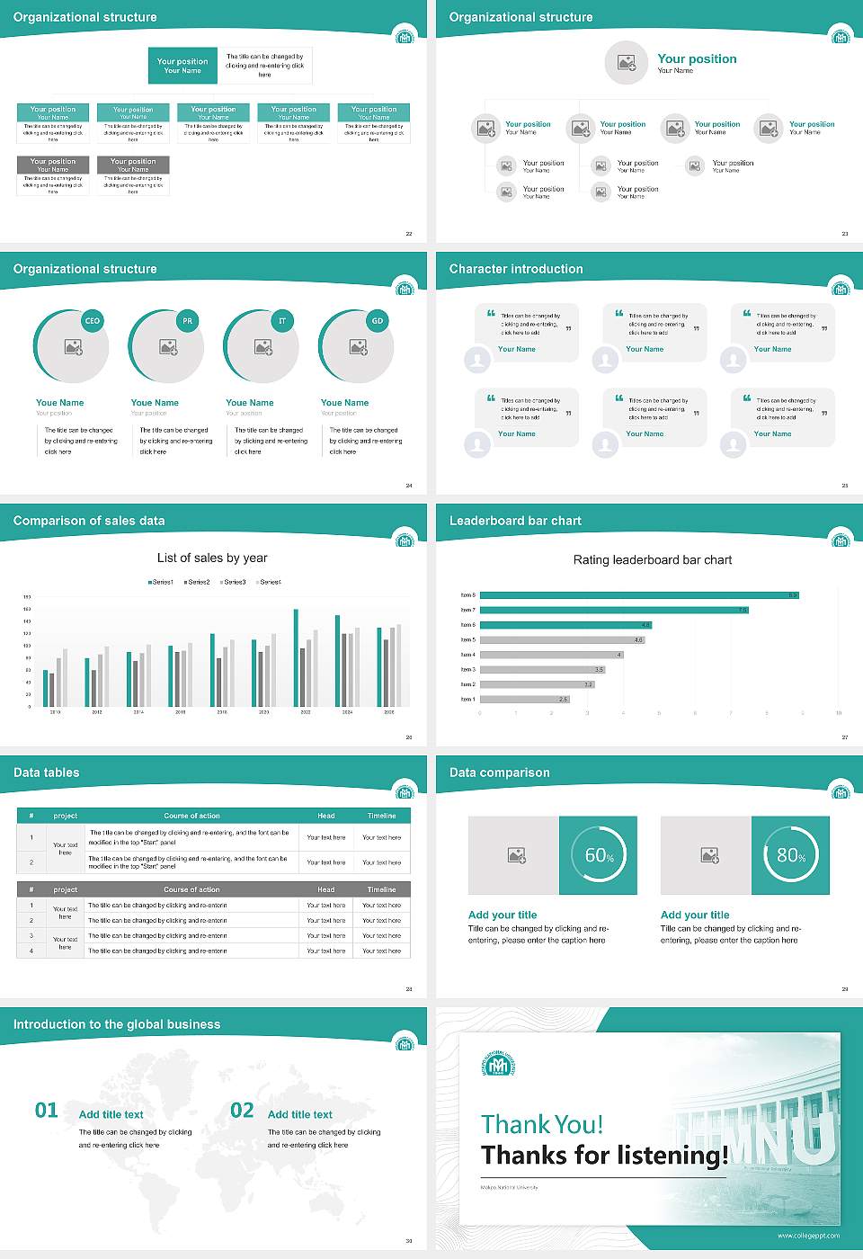 Mokpo National University Academic Presentation/Research Findings Report PPT Template16:9 ratio PPT effect preview image4
