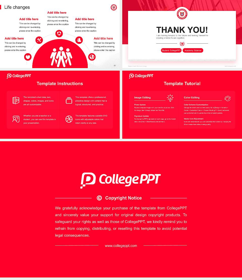 Daejeon Health Sciences College National Scholarship Defense PPT Template16:9 ratio PPT effect preview image4