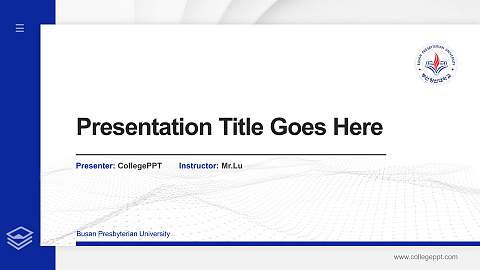 Busan Presbyterian University Thesis Proposal/Graduation Defense PPT Template