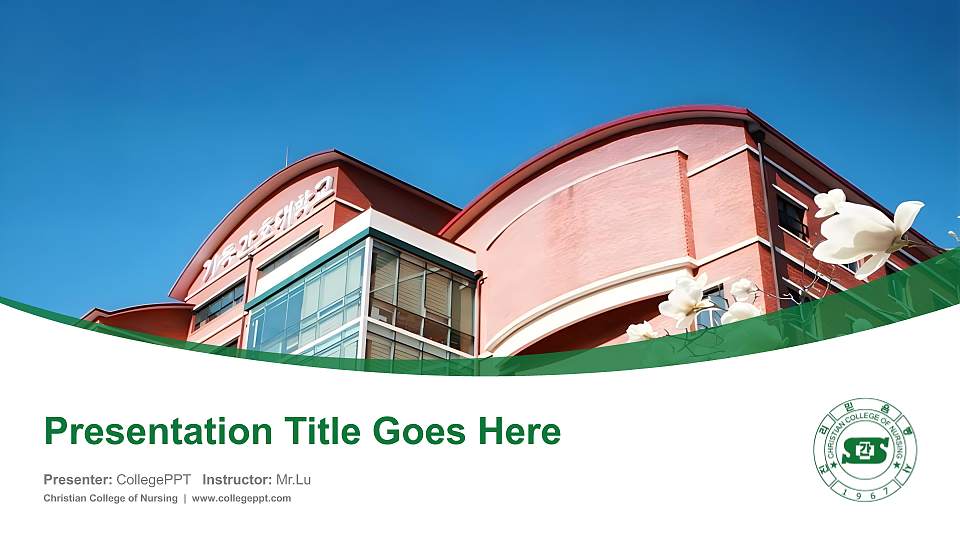 Christian College of Nursing Course/Courseware Creation PPT Template16:9 ratio PPT effect preview image