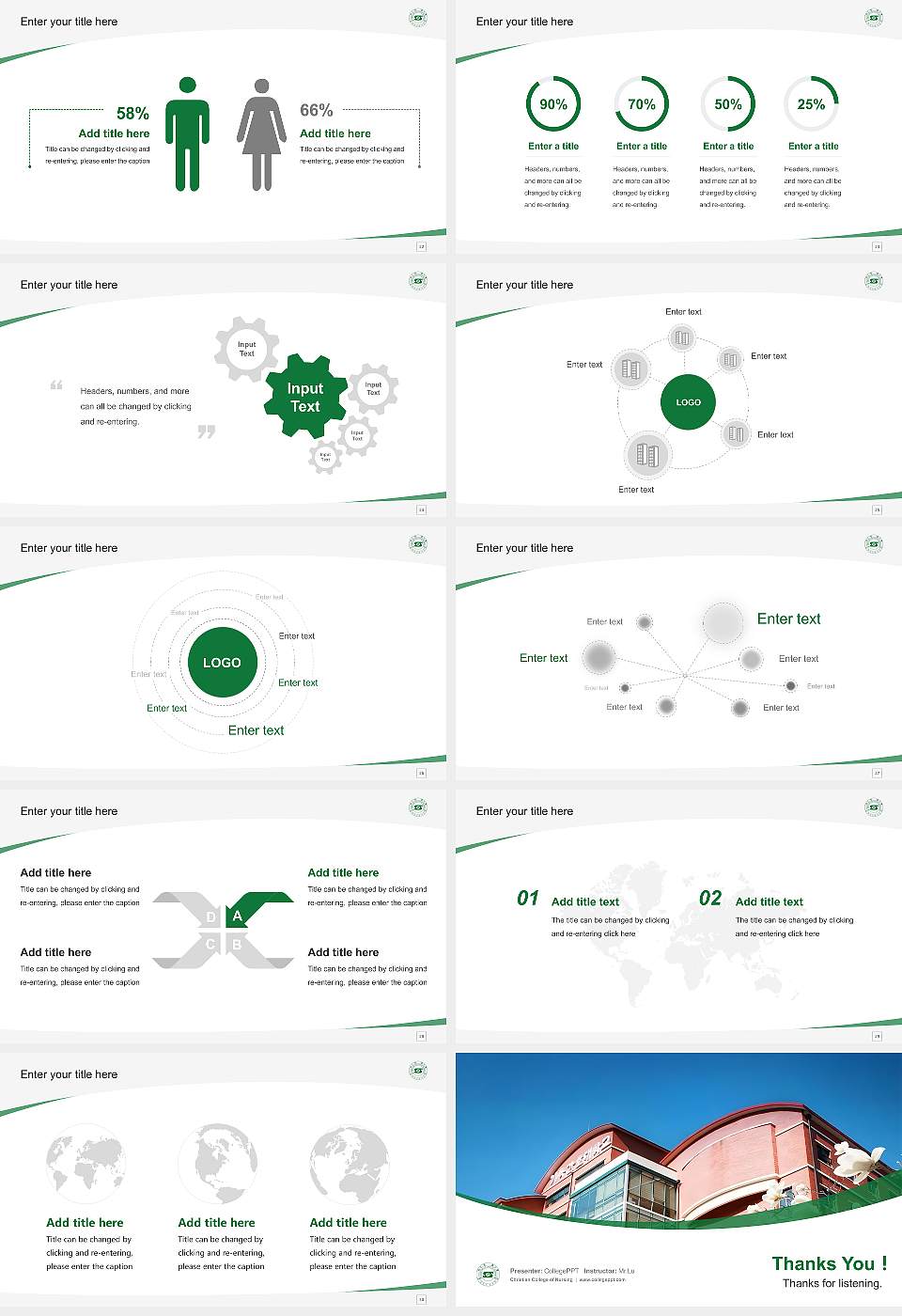 Christian College of Nursing Course/Courseware Creation PPT Template16:9 ratio PPT effect preview image4