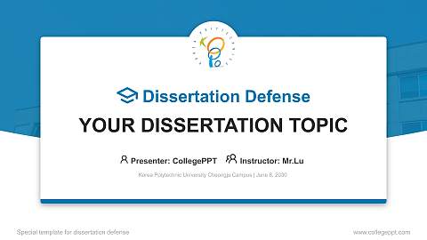 Korea Polytechnic University Cheongju Campus Graduation Thesis Defense PPT Template