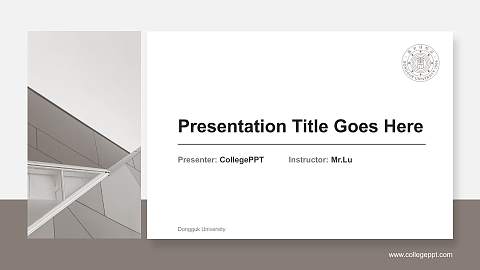 Dongguk University General Purpose PPT Template