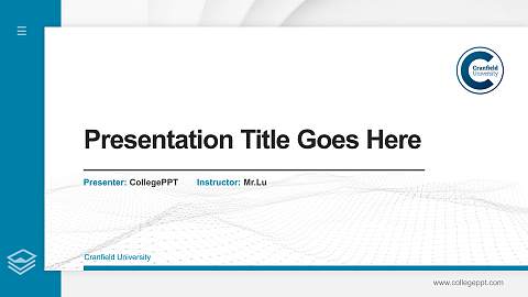 Cranfield University Thesis Proposal/Graduation Defense PPT Template