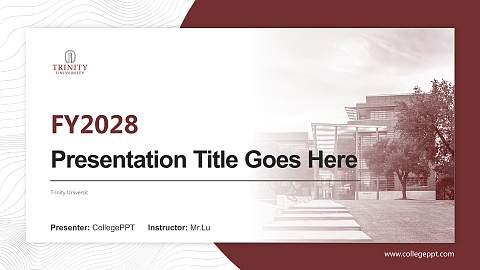 Trinity Universit Academic Presentation/Research Findings Report PPT Template