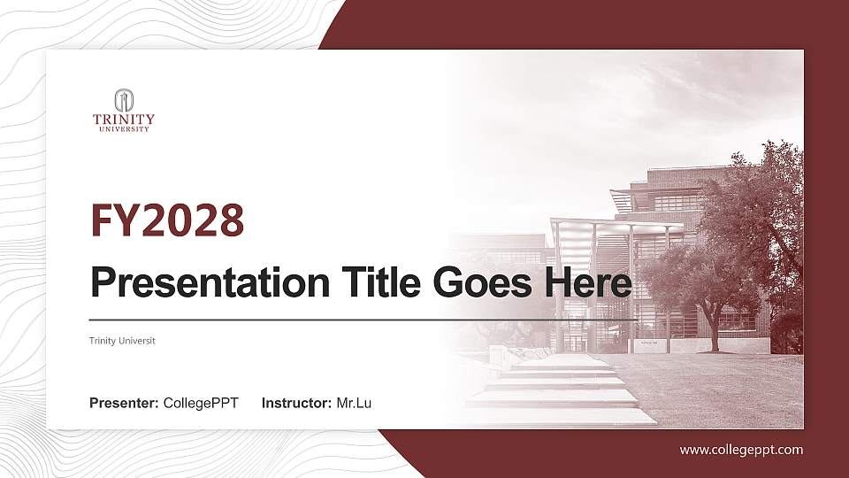 Trinity Universit Academic Presentation/Research Findings Report PPT Template16:9 ratio PPT effect preview image1