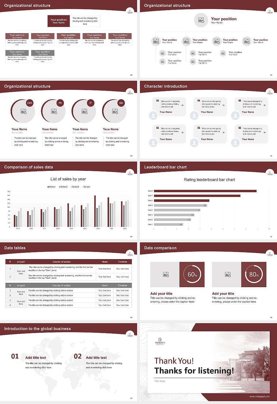 Trinity Universit Academic Presentation/Research Findings Report PPT Template16:9 ratio PPT effect preview image4