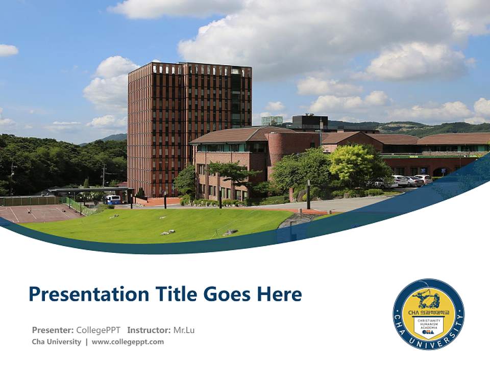 Cha University Course/Courseware Creation PPT Template4:3 ratio PPT effect preview image5