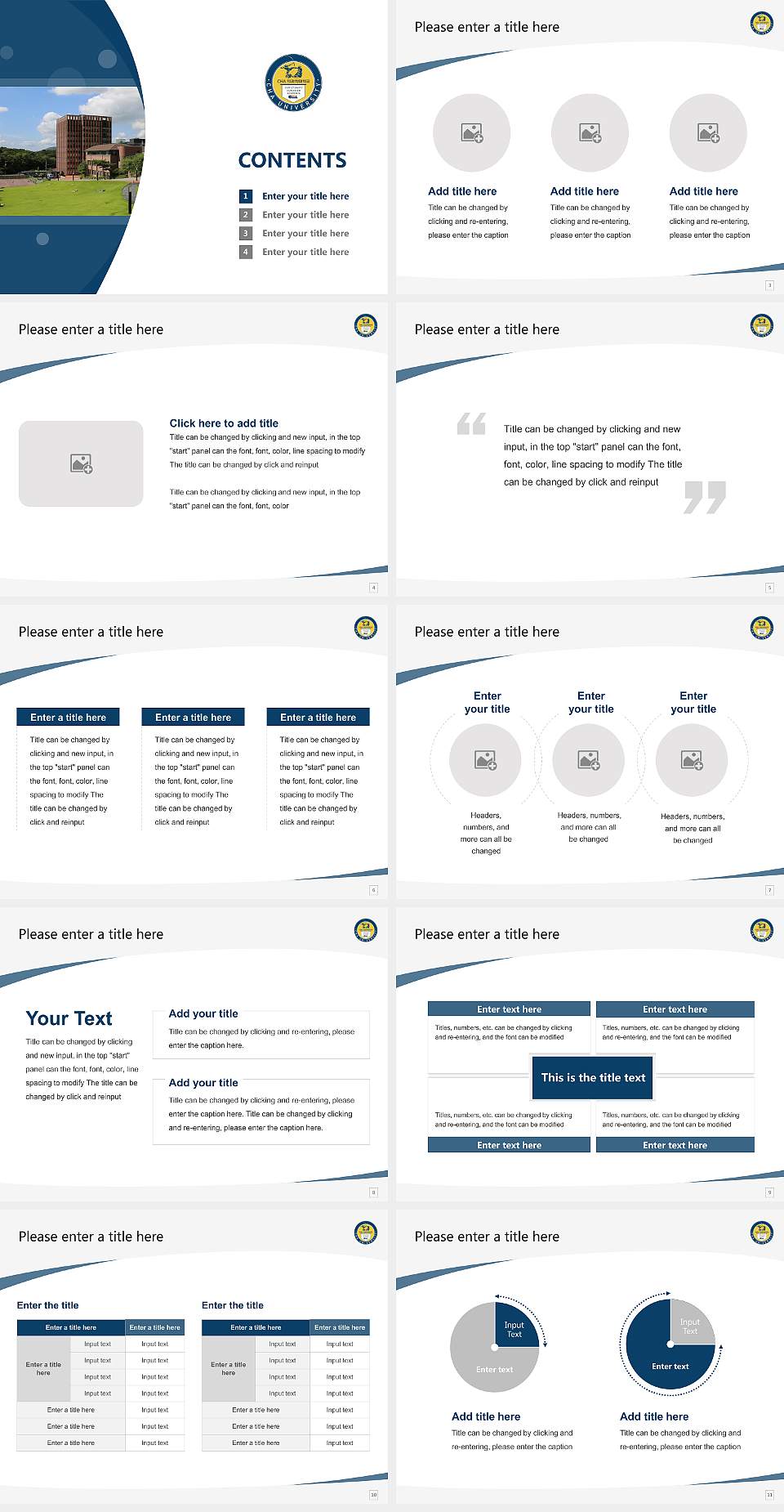 Cha University Course/Courseware Creation PPT Template4:3 ratio PPT effect preview image2