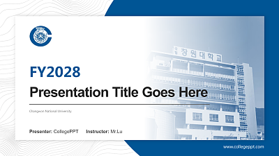 Changwon National University Academic Presentation/Research Findings Report PPT Template