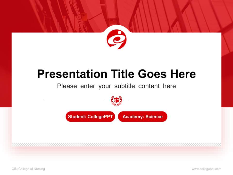 Gifu College of Nursing National Scholarship Defense PPT Template4:3 ratio PPT effect preview image4