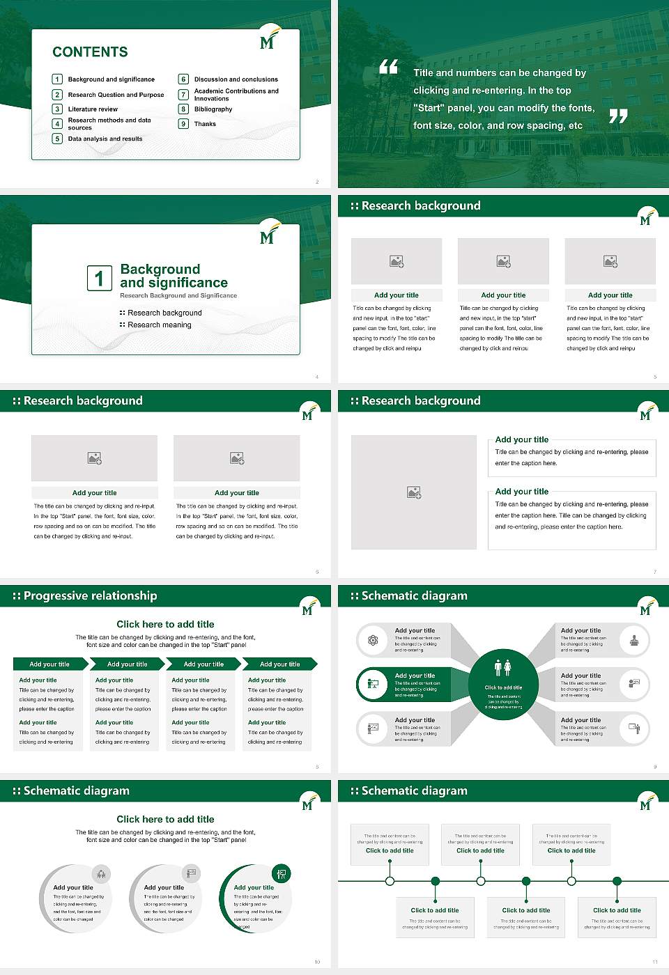George Mason University Graduation Thesis Defense PPT Template16:9 ratio PPT effect preview image2
