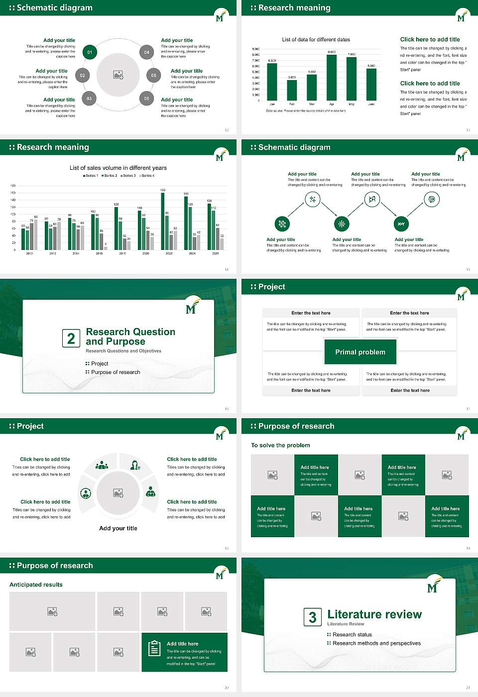 George Mason University Graduation Thesis Defense PPT Template16:9 ratio PPT effect preview image3