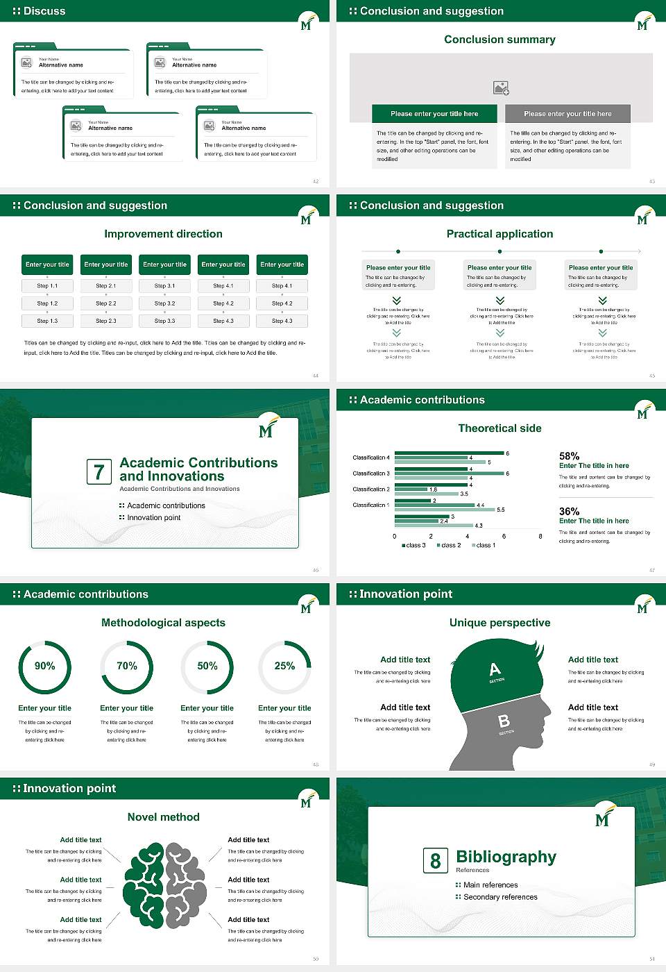 George Mason University Graduation Thesis Defense PPT Template16:9 ratio PPT effect preview image6