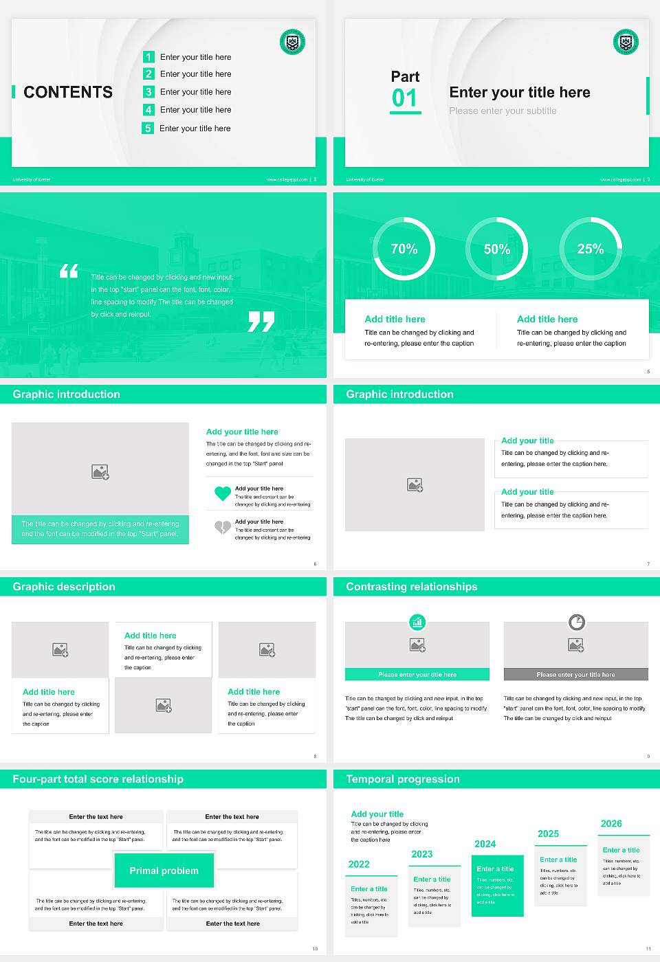 University of Exeter Thesis Proposal/Graduation Defense PPT Template16:9 ratio PPT effect preview image2