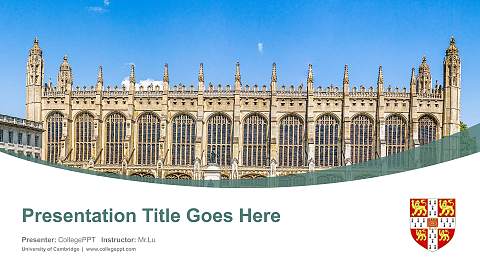 University of Cambridge Course/Courseware Creation PPT Template