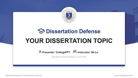 Gyeongbuk Provincial College Graduation Thesis Defense PPT Template
